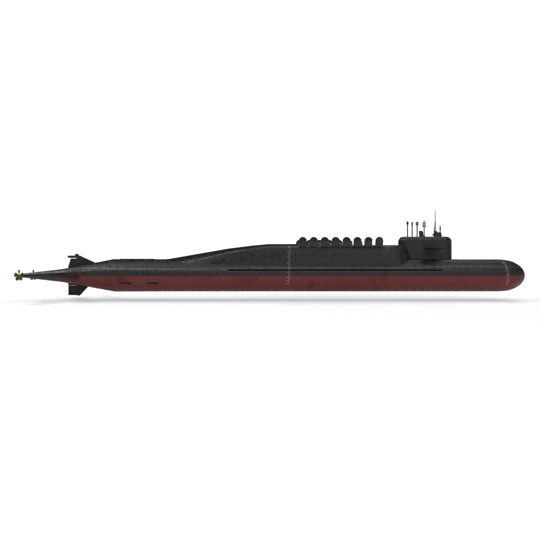 Delta Class Submarine 3D Model – Low Poly Game Asset, FBX - View 21