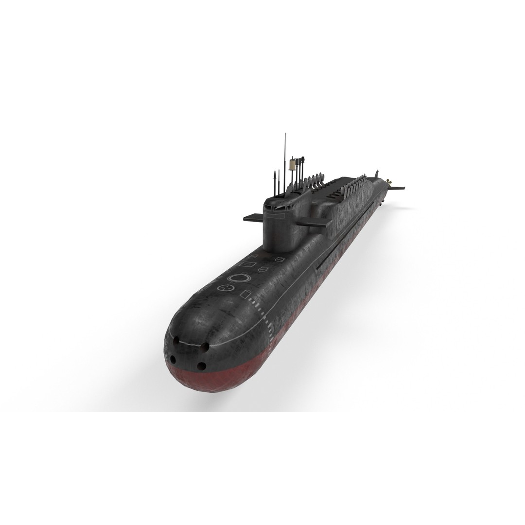 Delta Class Submarine 3D Model – Low Poly Game Asset, FBX - View 5