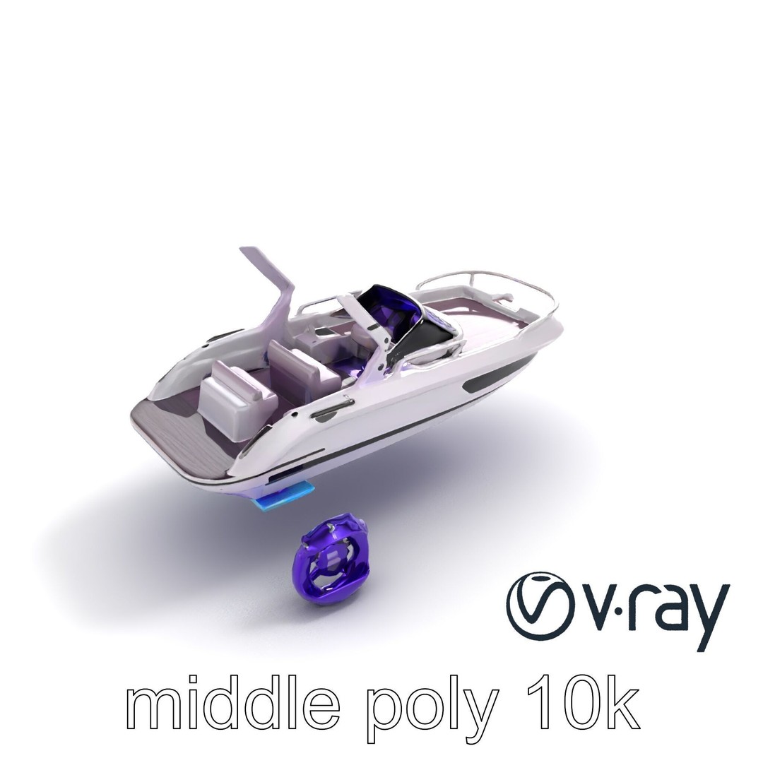 Celestial Express 3000 3D Model – Low Poly Luxury Boat, FBX - View 10