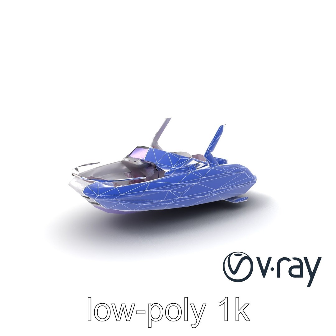 Celestial Express 3000 3D Model – Low Poly Luxury Boat, FBX - View 13