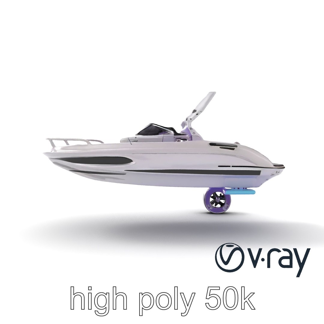 Celestial Express 3000 3D Model – Low Poly Luxury Boat, FBX - View 15