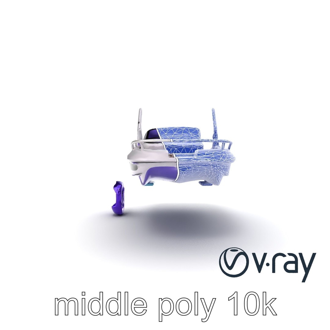 Celestial Express 3000 3D Model – Low Poly Luxury Boat, FBX - View 25