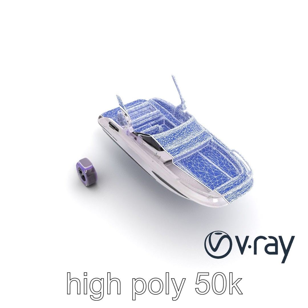 Celestial Express 3000 3D Model – Low Poly Luxury Boat, FBX - View 30