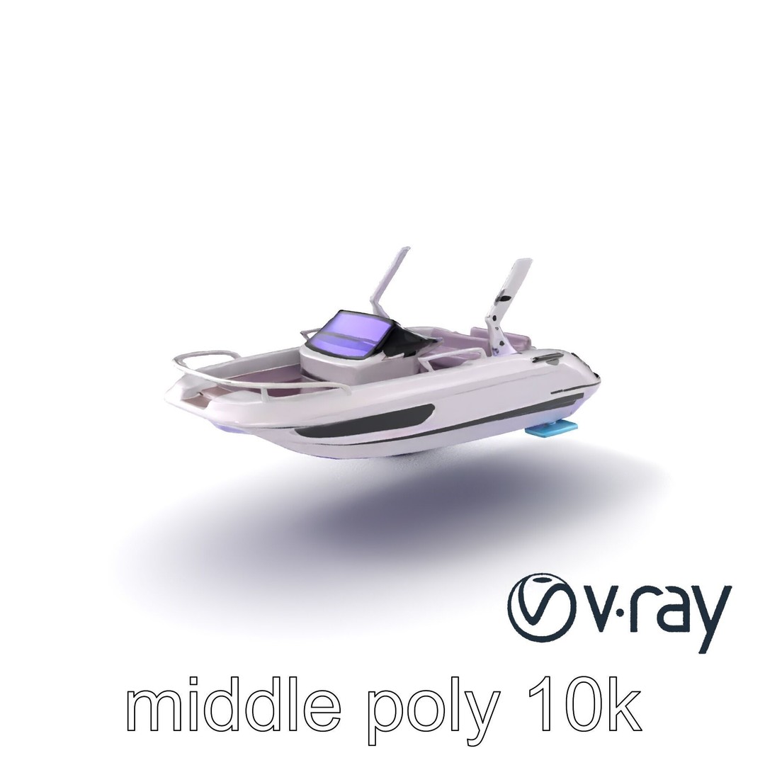 Celestial Express 3000 3D Model – Low Poly Luxury Boat, FBX - View 4