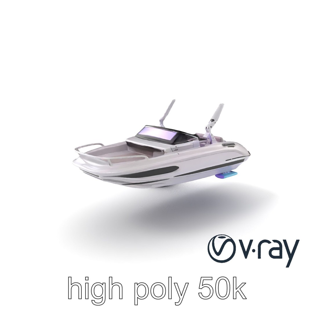 Celestial Express 3000 3D Model – Low Poly Luxury Boat, FBX - View 6