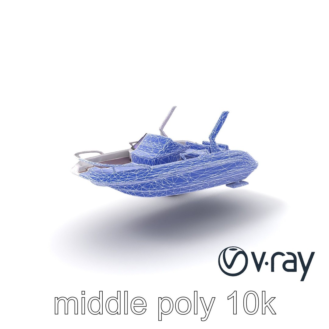 Celestial Express 3000 3D Model – Low Poly Luxury Boat, FBX - View 7