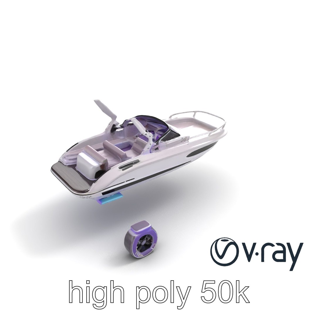 Celestial Express 3000 3D Model – Low Poly Luxury Boat, FBX - View 9