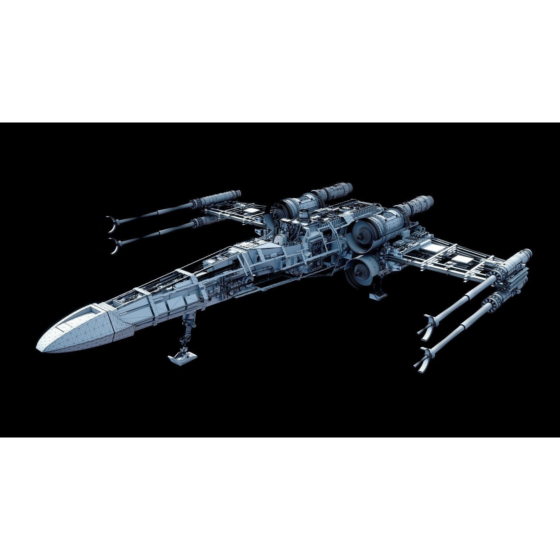 X-Wing - Game-Ready 3D Model