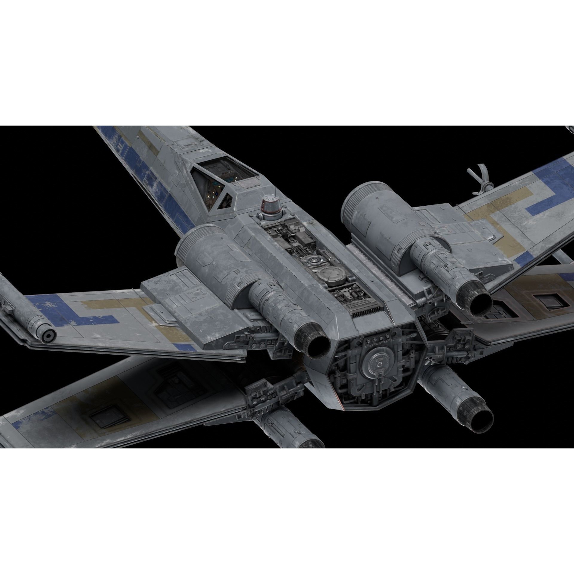 X-Wing - Game-Ready 3D Model - View 3