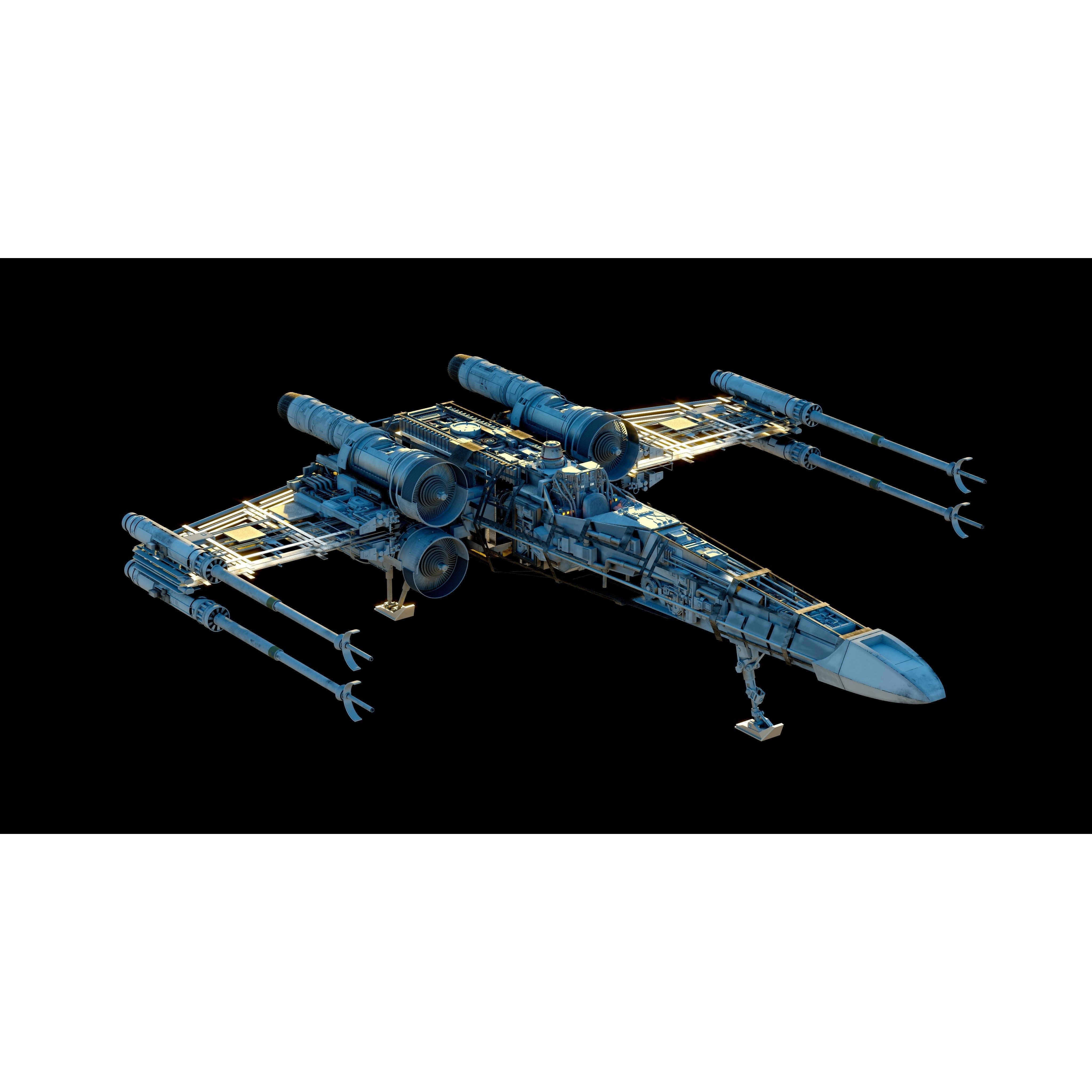 X-Wing - Game-Ready 3D Model - View 6