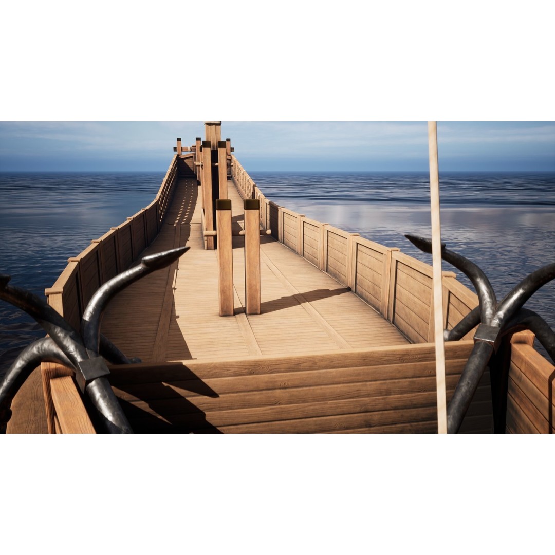 Godairikisen Japanese Ship 3D Model – Low Poly Historic Vessel, FBX - View 11