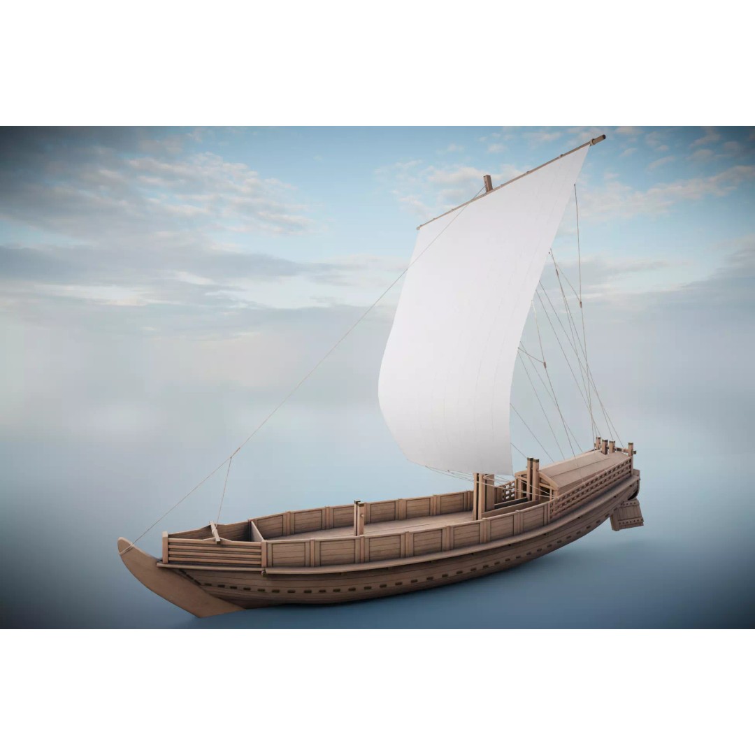 Godairikisen Japanese Ship 3D Model – Low Poly Historic Vessel, FBX - View 2