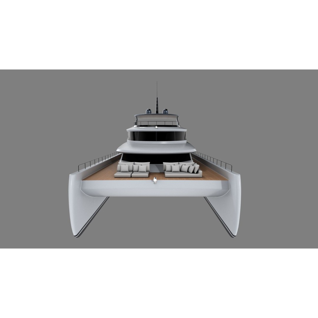 Catamaran 3D Model – Elegant Watercraft with PBR Textures, FBX - View 11