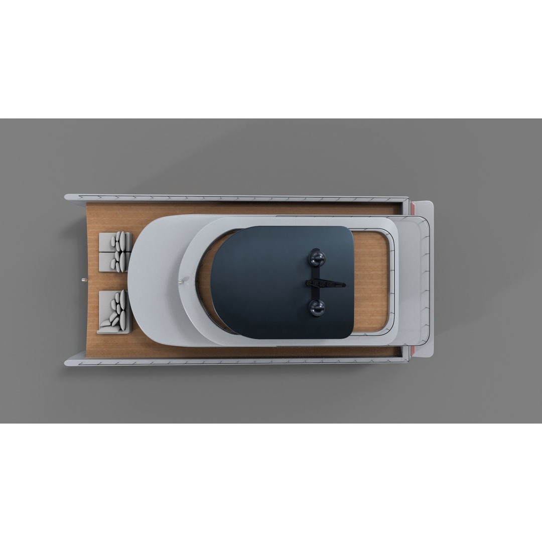 Catamaran 3D Model – Elegant Watercraft with PBR Textures, FBX - View 8