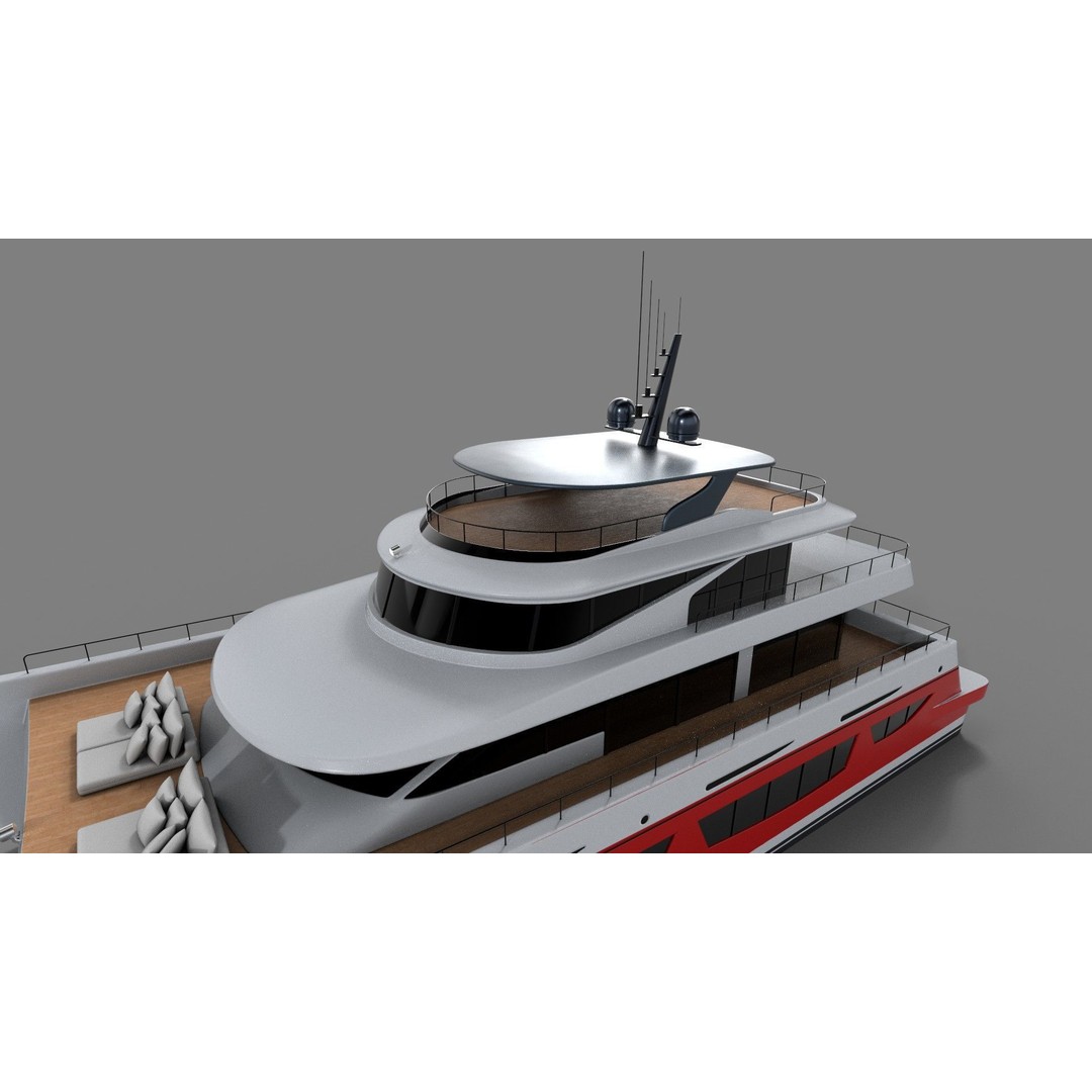 Catamaran 3D Model – Elegant Watercraft with PBR Textures, FBX - View 9