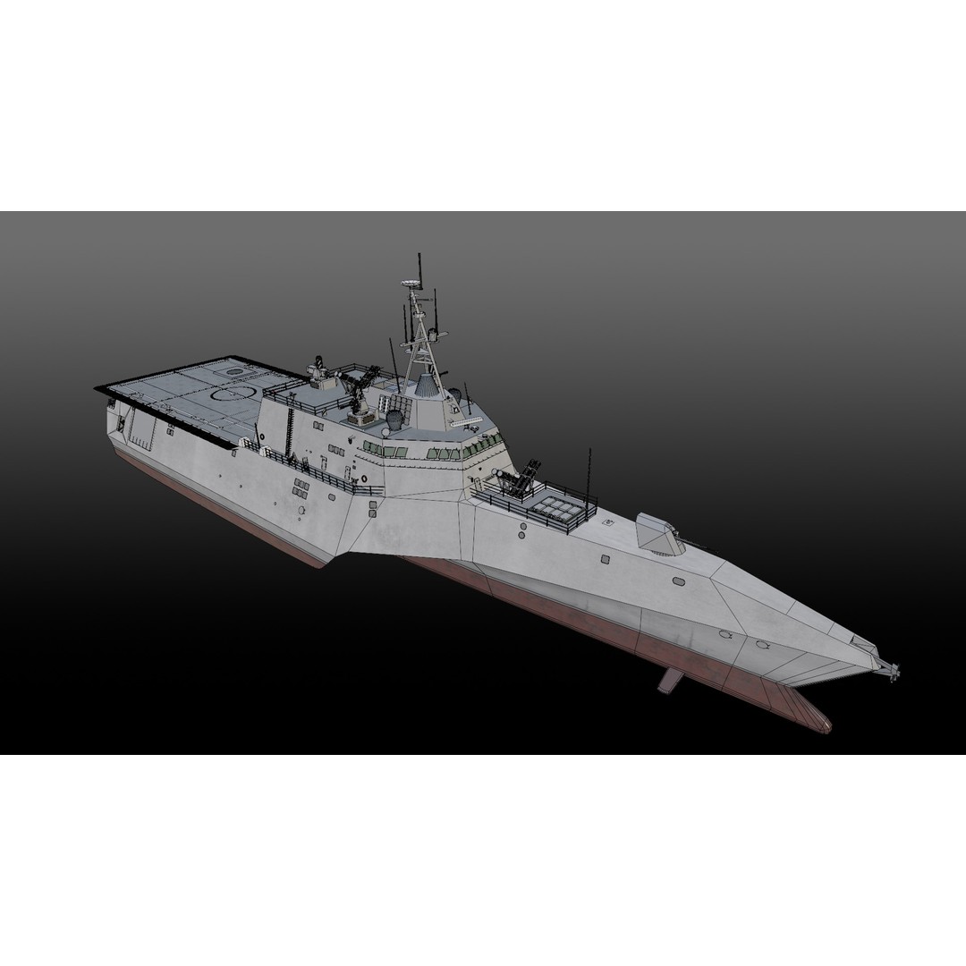 Littoral Combat Ship Independence Class 3D Model – Military Watercraft, FBX, OBJ - View 10