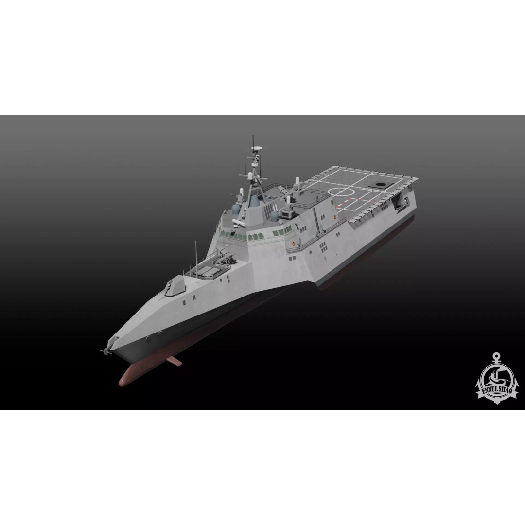Littoral Combat Ship Independence Class 3D Model – Military Watercraft, FBX, OBJ - View 2