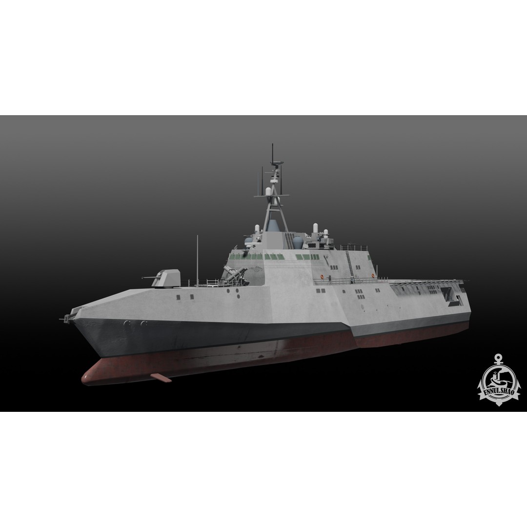 Littoral Combat Ship Independence Class 3D Model – Military Watercraft, FBX, OBJ - View 3