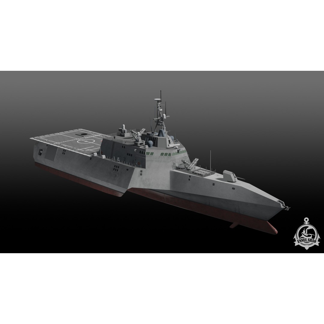 Littoral Combat Ship Independence Class 3D Model – Military Watercraft, FBX, OBJ - View 4