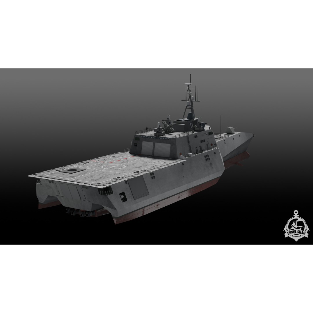 Littoral Combat Ship Independence Class 3D Model – Military Watercraft, FBX, OBJ - View 5