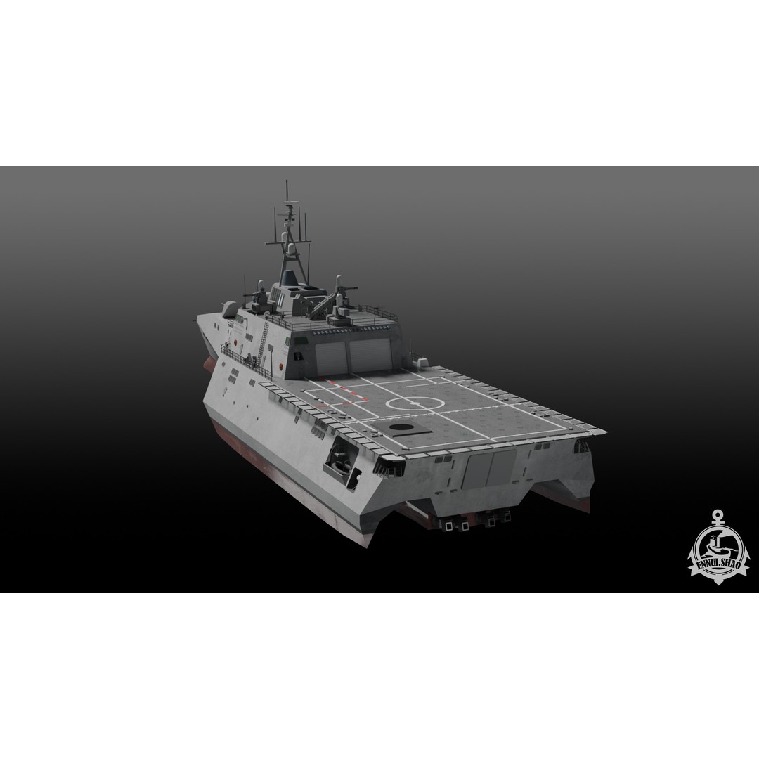 Littoral Combat Ship Independence Class 3D Model – Military Watercraft, FBX, OBJ - View 6
