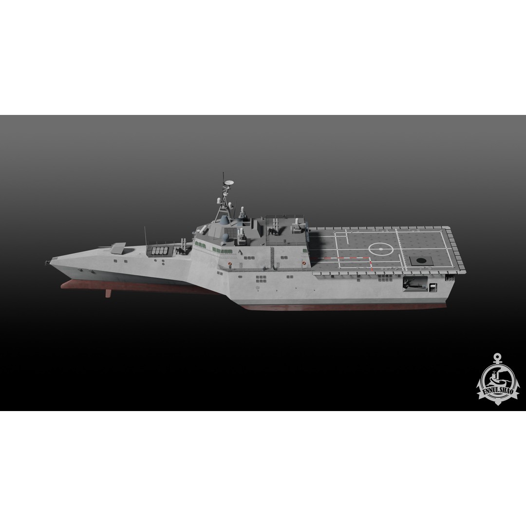 Littoral Combat Ship Independence Class 3D Model – Military Watercraft, FBX, OBJ - View 7