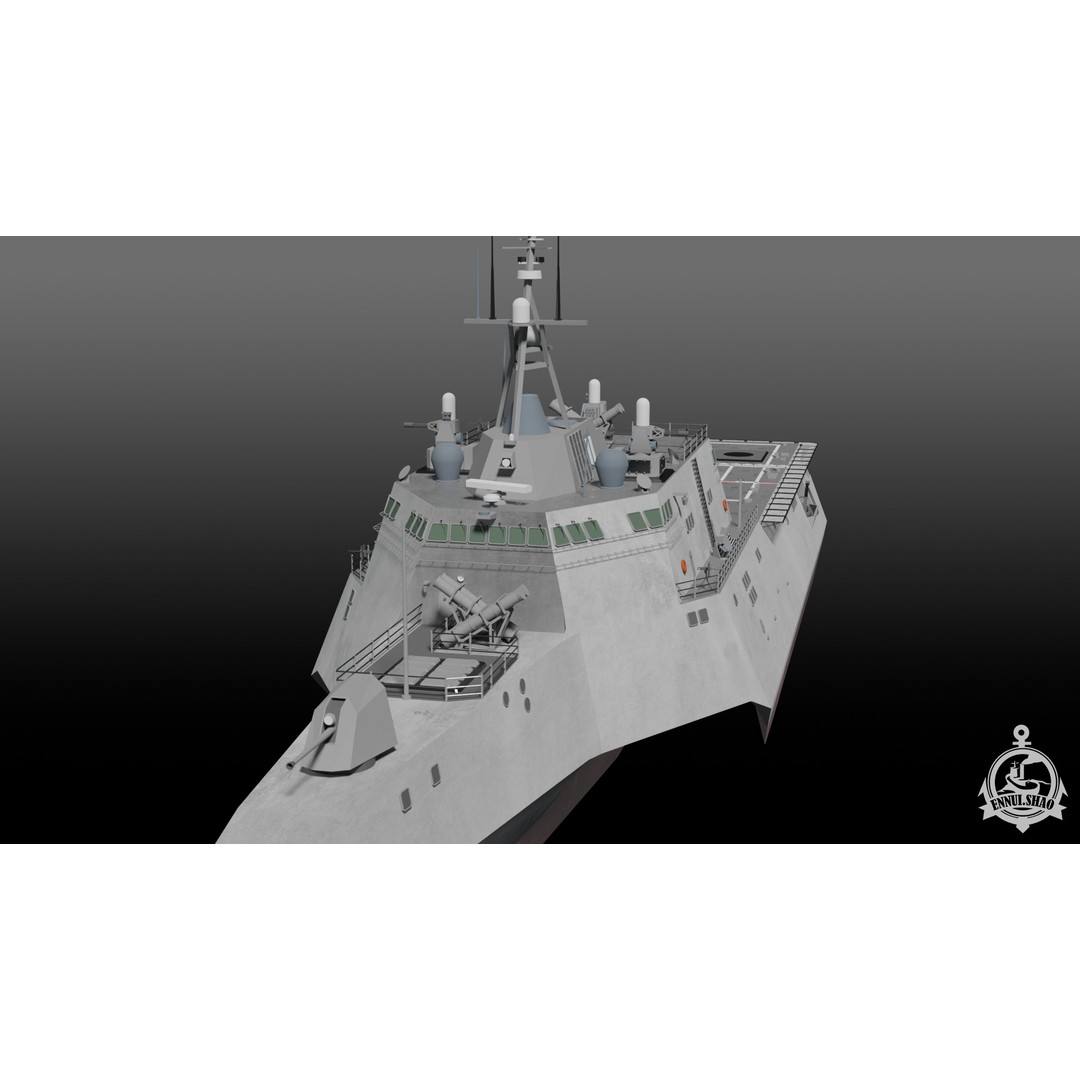 Littoral Combat Ship Independence Class 3D Model – Military Watercraft, FBX, OBJ - View 8