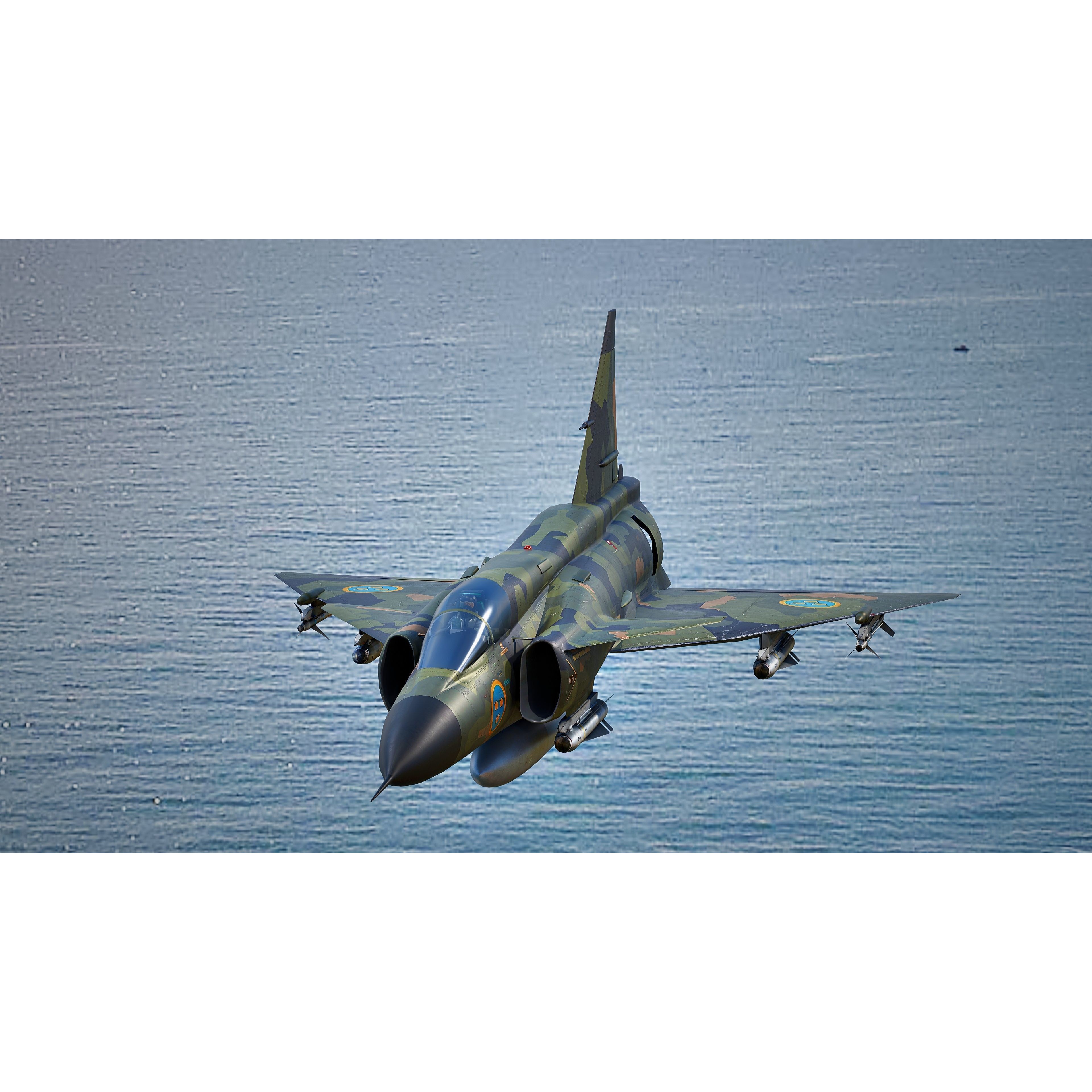 Saab 37 Viggen - Low-Poly Game-Ready 3D Model - View 10