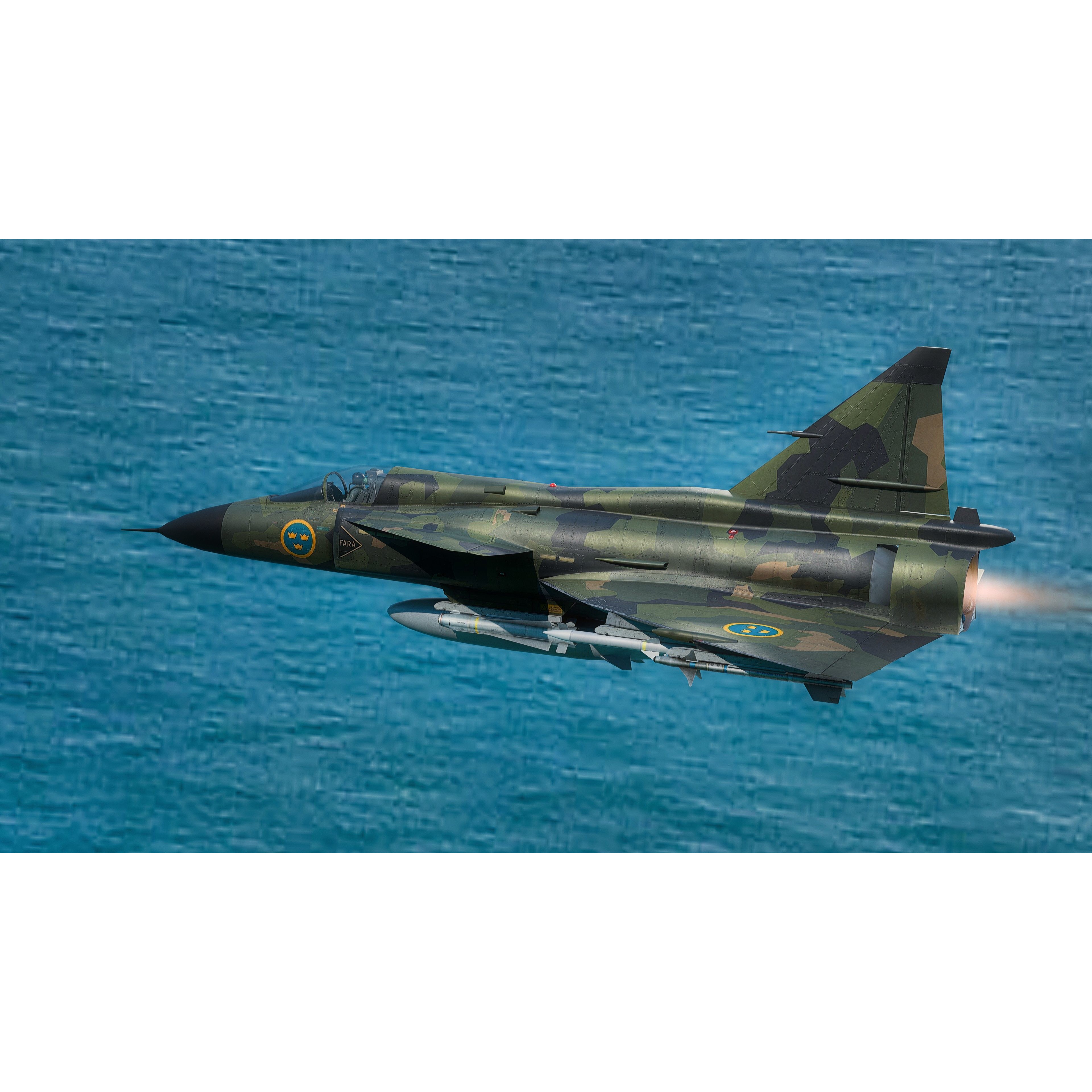 Saab 37 Viggen - Low-Poly Game-Ready 3D Model - View 17