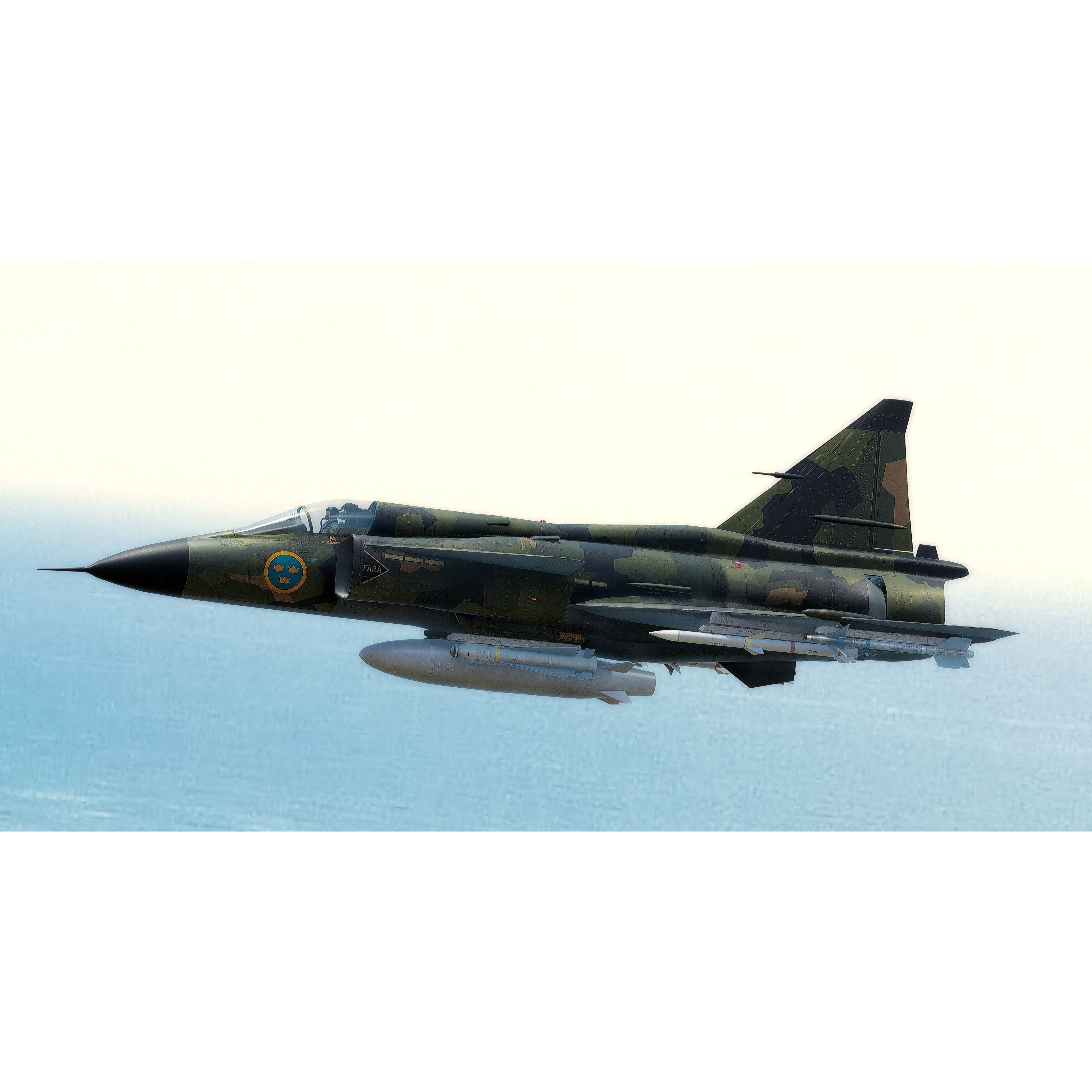 Saab 37 Viggen - Low-Poly Game-Ready 3D Model - View 18