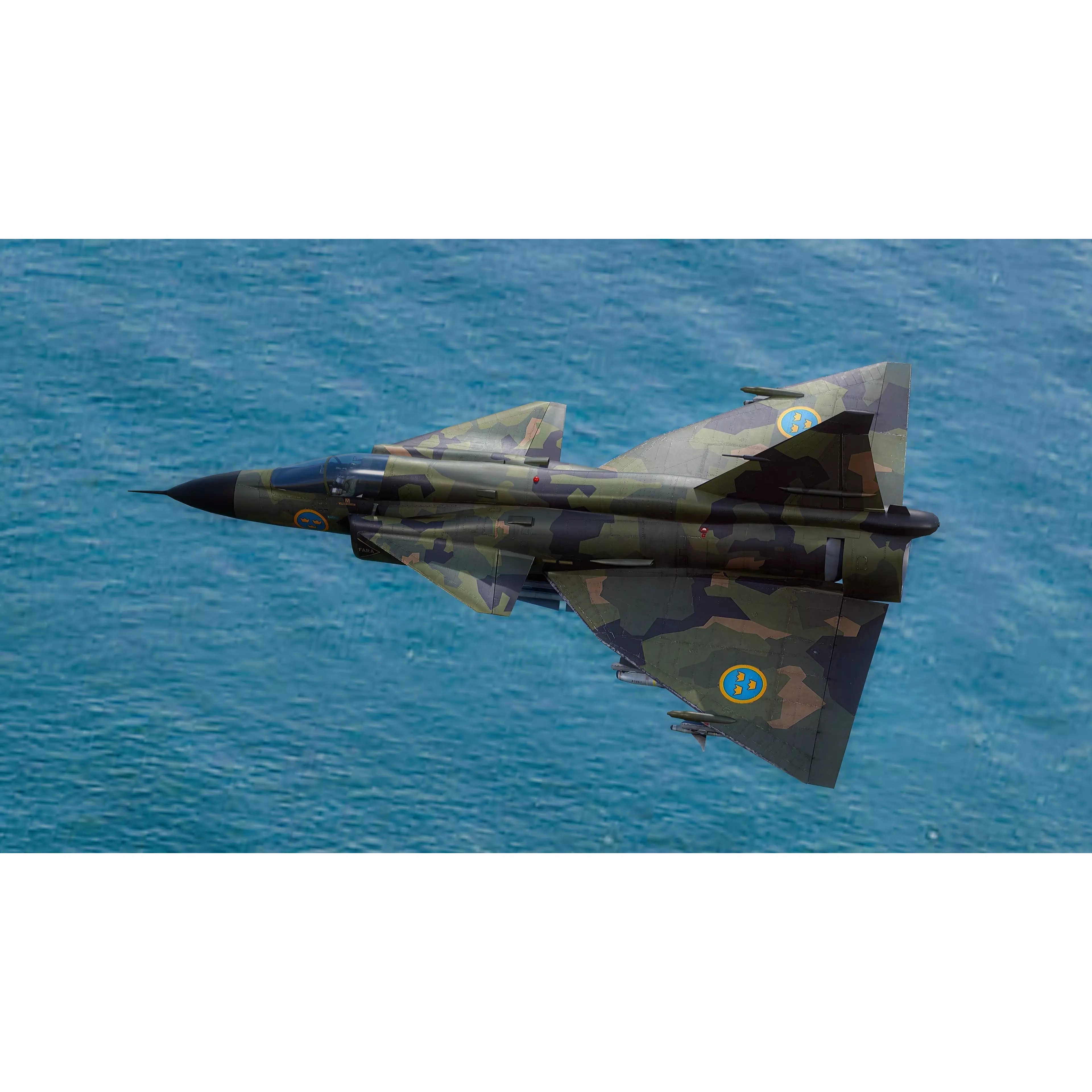 Saab 37 Viggen - Low-Poly Game-Ready 3D Model - View 2