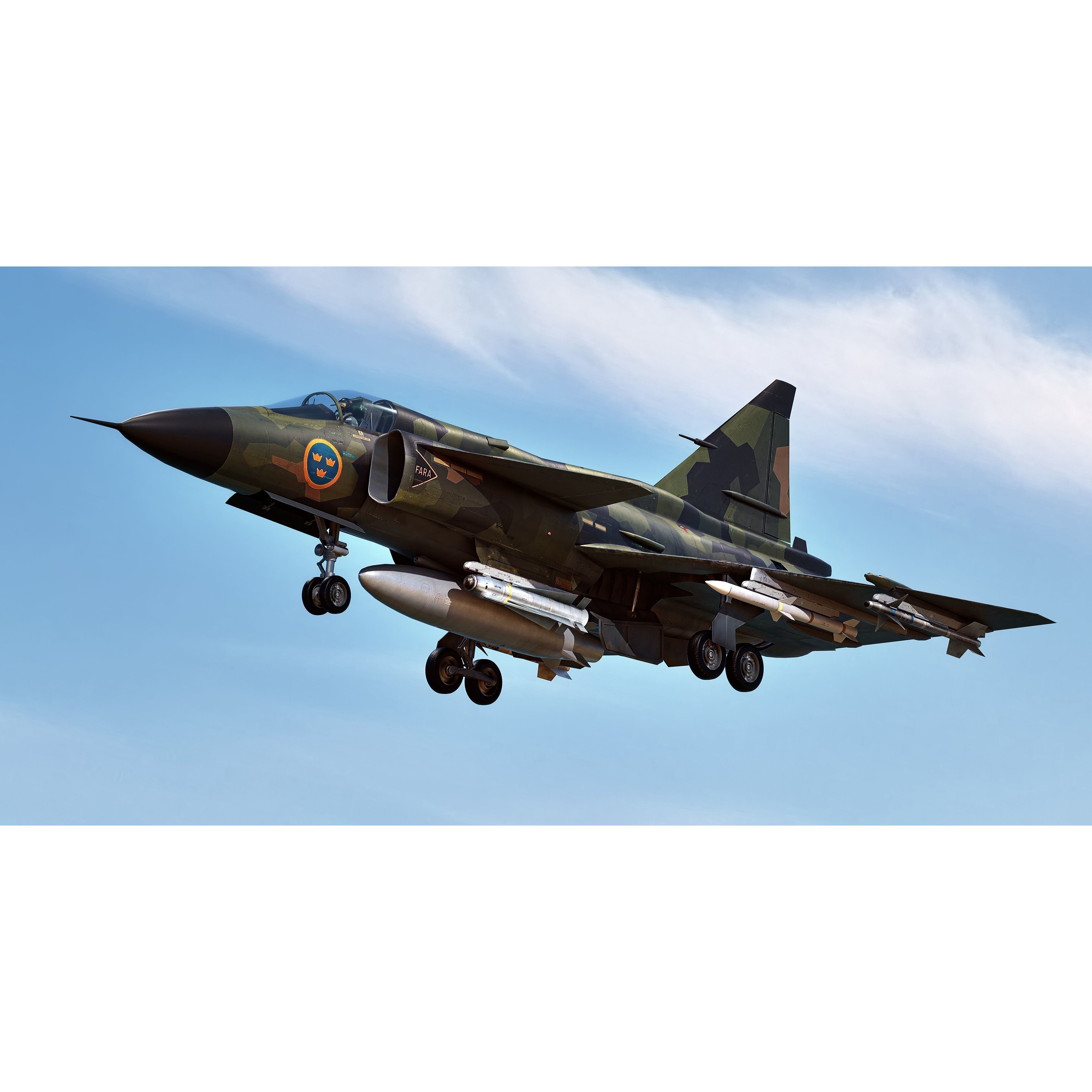 Saab 37 Viggen - Low-Poly Game-Ready 3D Model - View 20