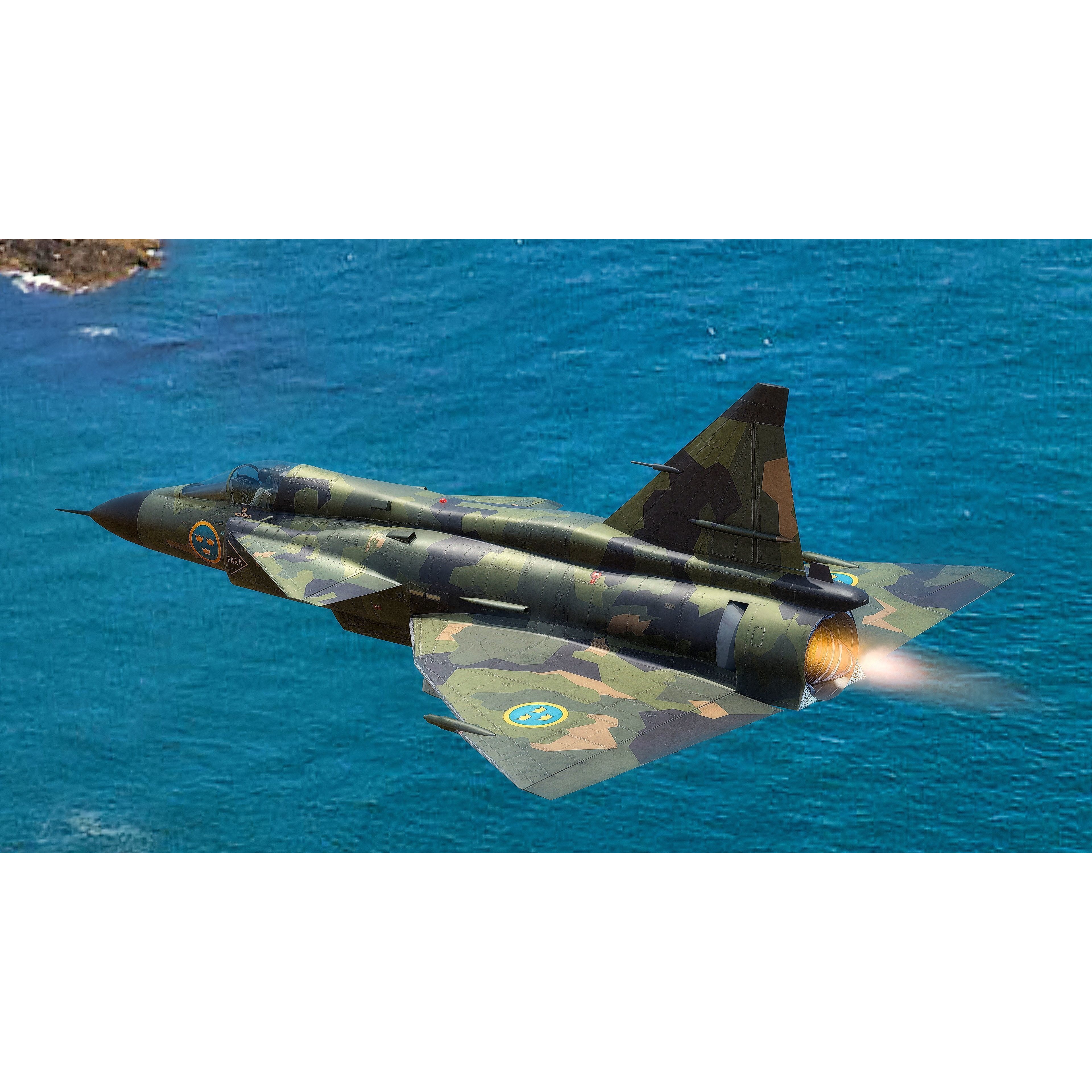 Saab 37 Viggen - Low-Poly Game-Ready 3D Model - View 21