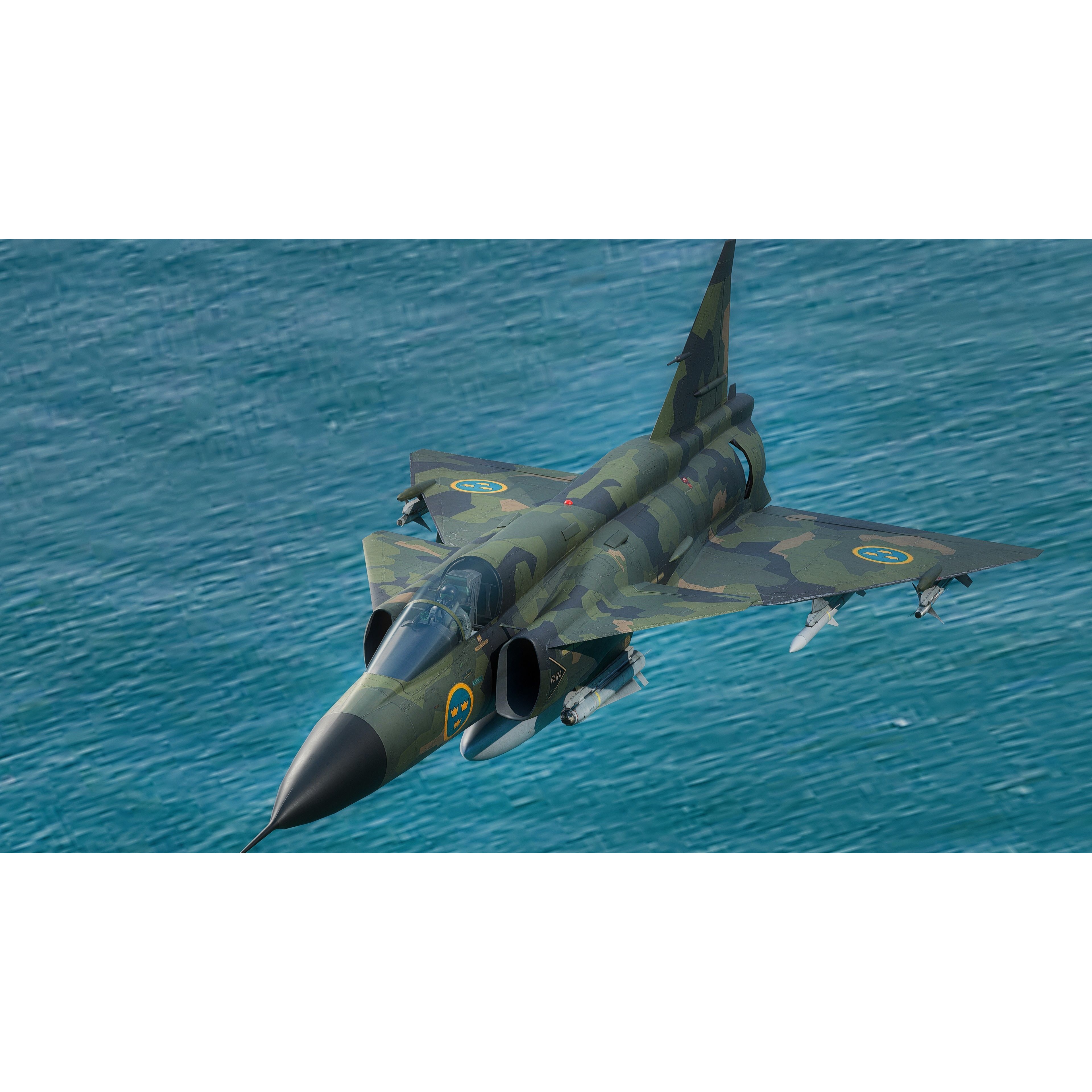 Saab 37 Viggen - Low-Poly Game-Ready 3D Model - View 22