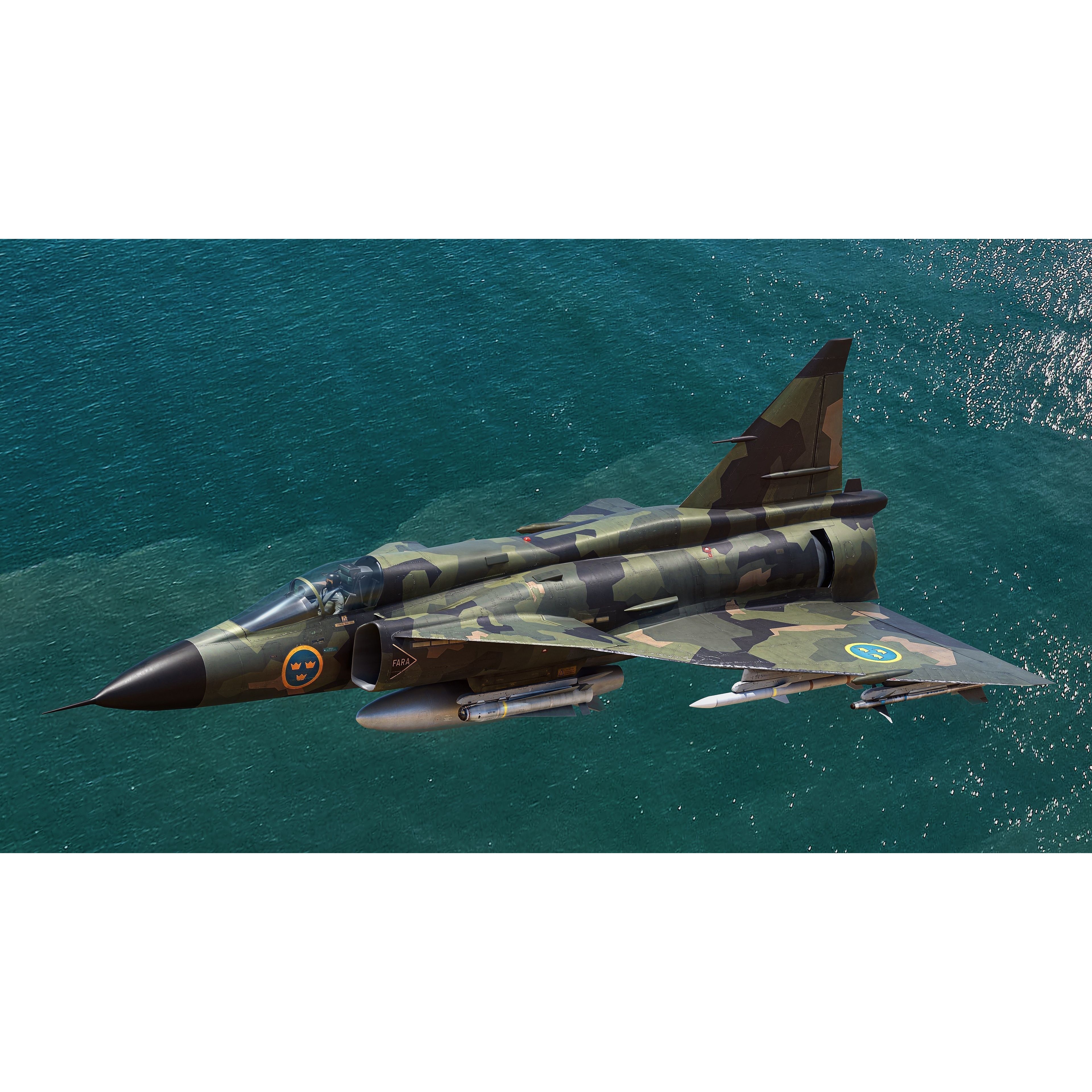 Saab 37 Viggen - Low-Poly Game-Ready 3D Model - View 3