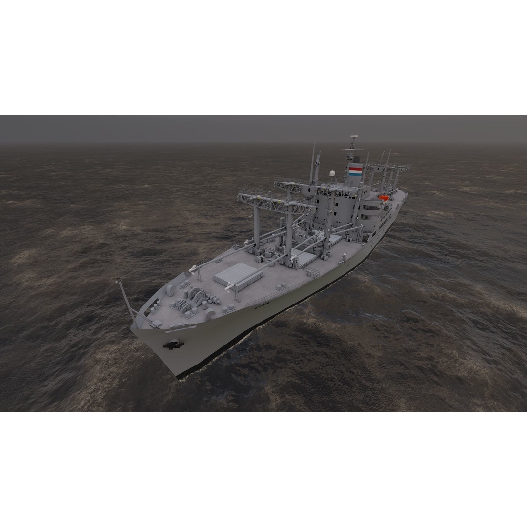 Bulk Carrier Ship 3D Model – Rigged Tanker Vessel, FBX, OBJ
