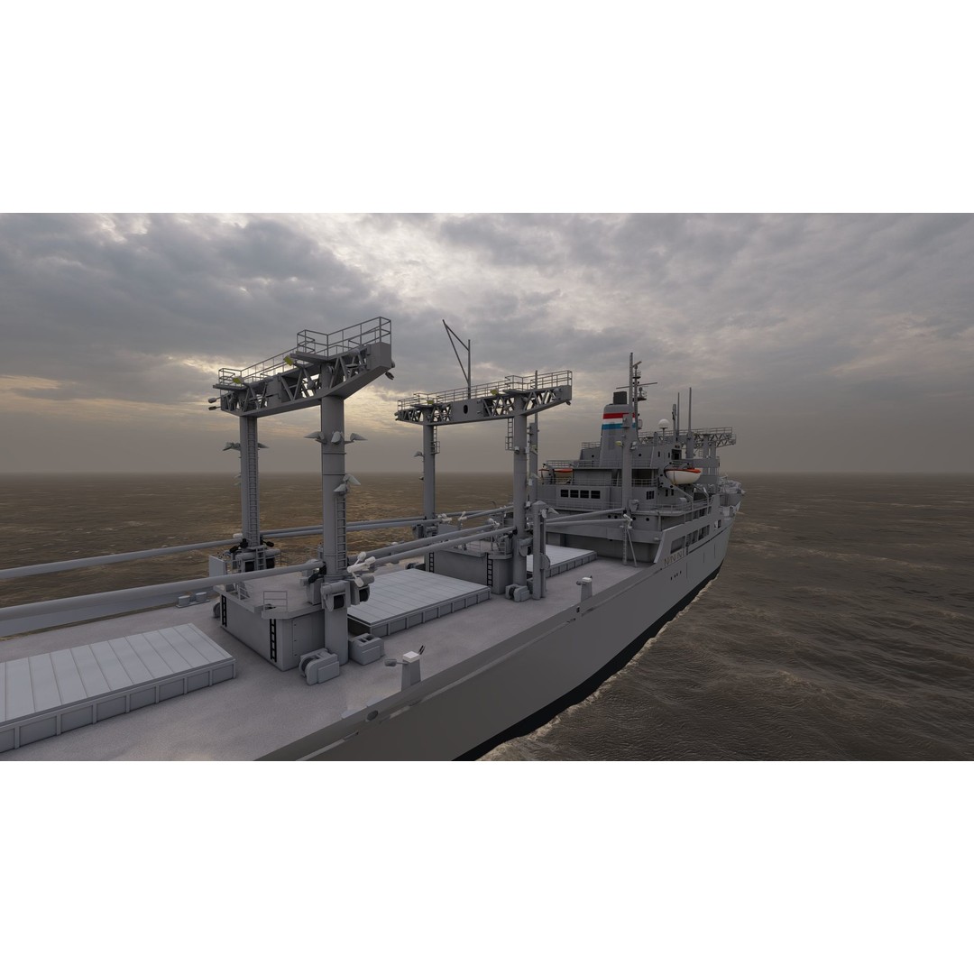 Bulk Carrier Ship 3D Model – Rigged Tanker Vessel, FBX, OBJ - View 14
