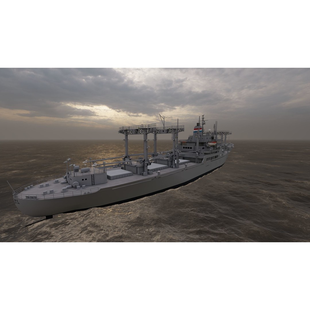 Bulk Carrier Ship 3D Model – Rigged Tanker Vessel, FBX, OBJ - View 15