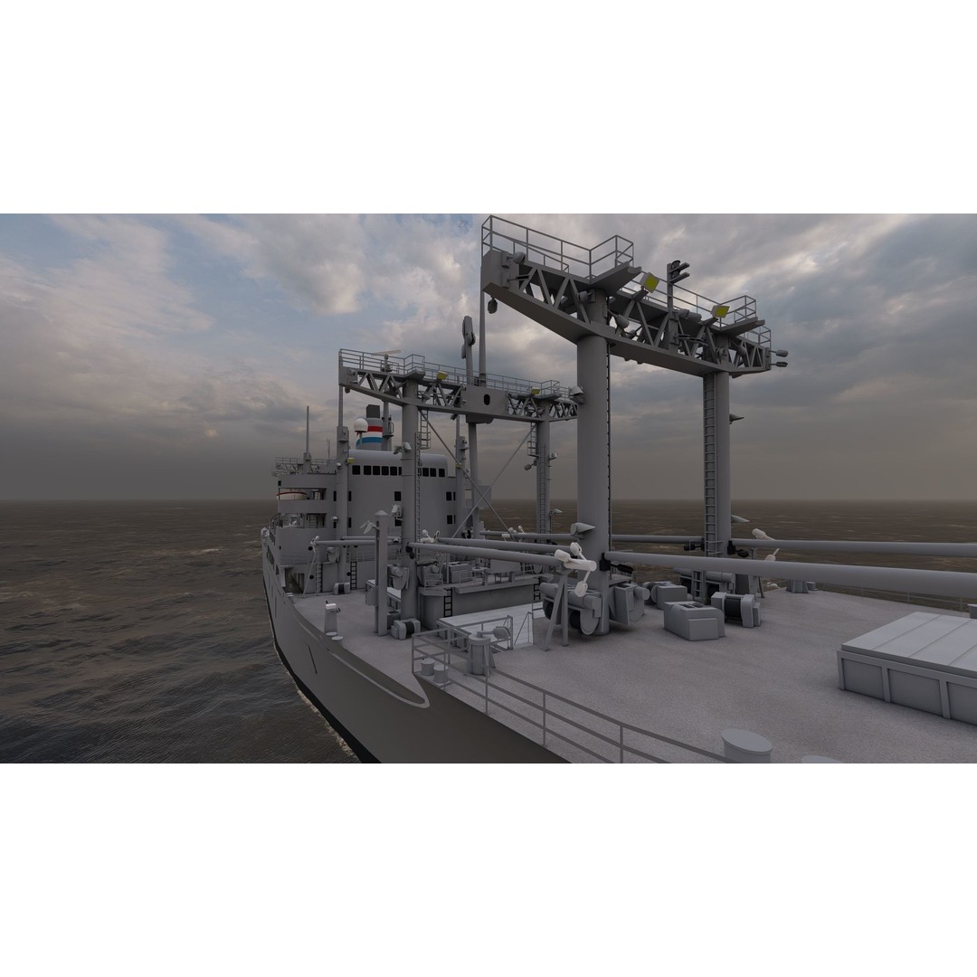 Bulk Carrier Ship 3D Model – Rigged Tanker Vessel, FBX, OBJ - View 16