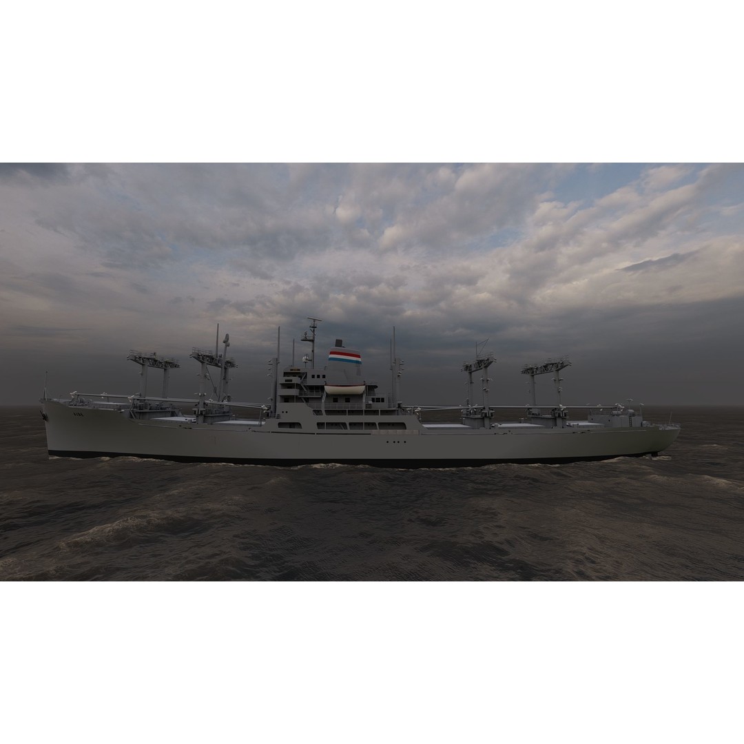 Bulk Carrier Ship 3D Model – Rigged Tanker Vessel, FBX, OBJ - View 17