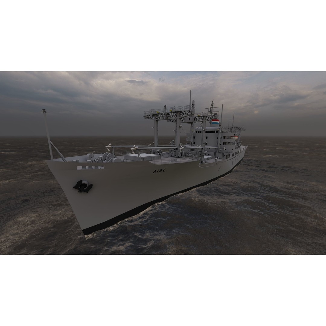 Bulk Carrier Ship 3D Model – Rigged Tanker Vessel, FBX, OBJ - View 18