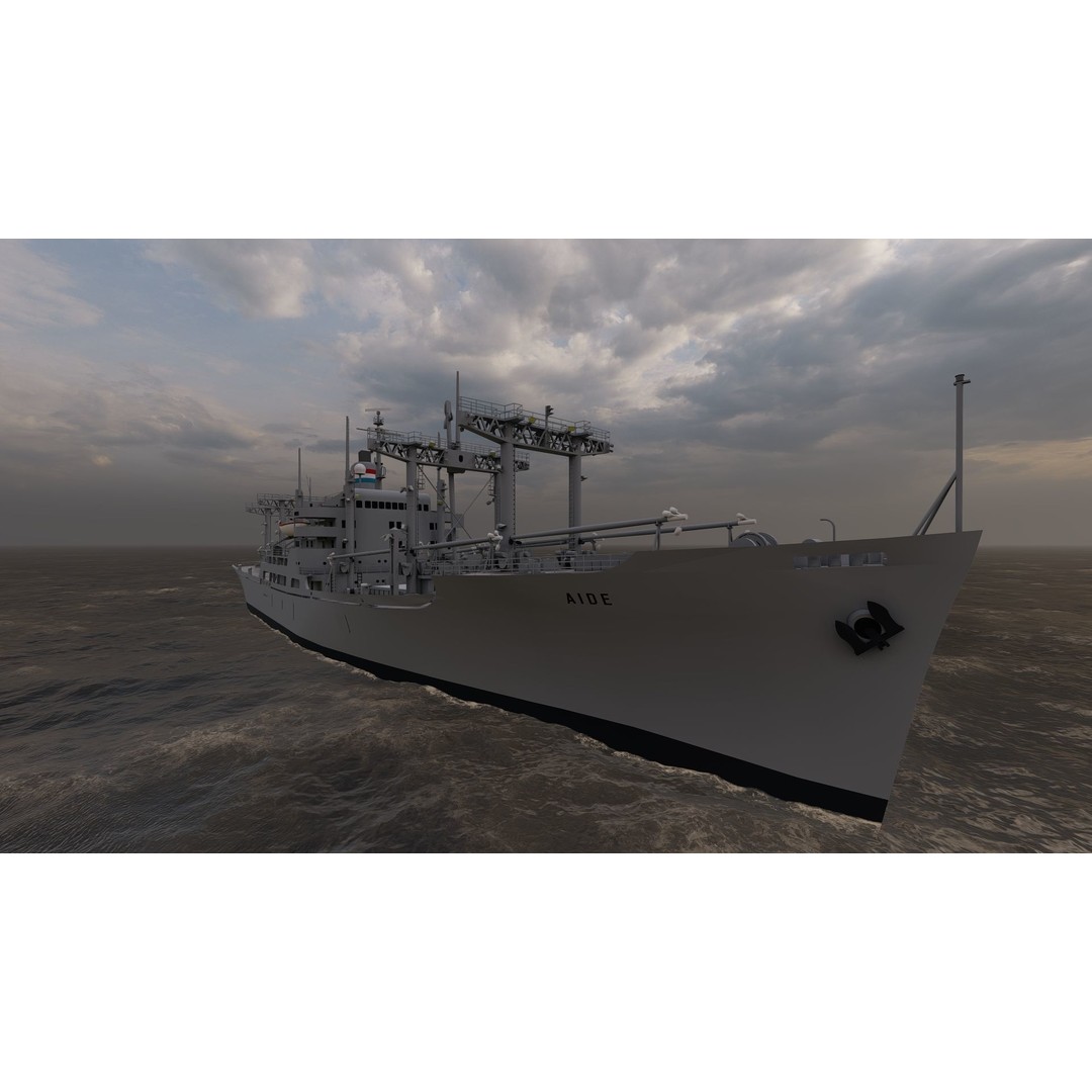 Bulk Carrier Ship 3D Model – Rigged Tanker Vessel, FBX, OBJ - View 20