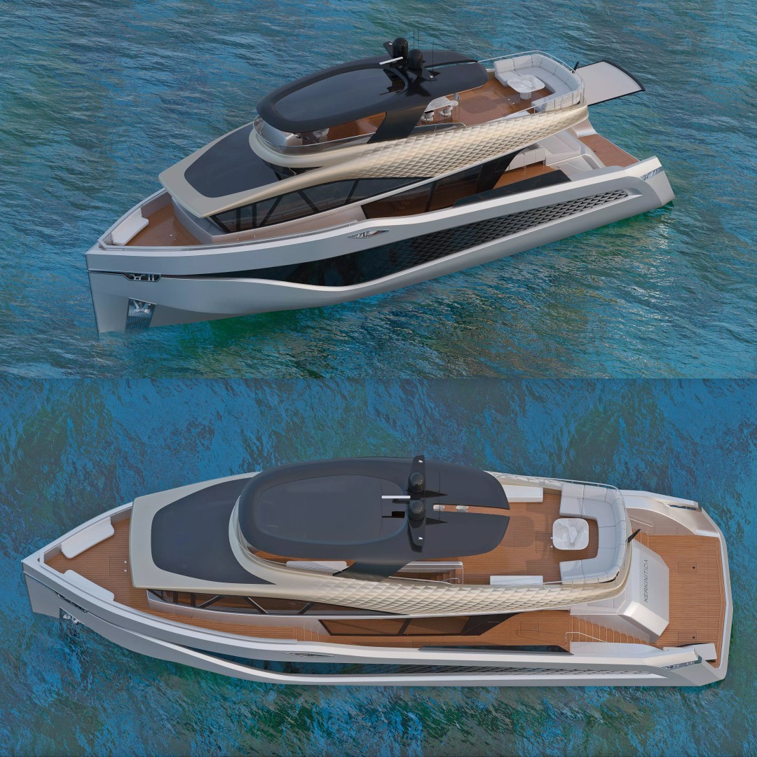 Kerkinitida Electric Motor Yacht 3D Model – Luxury 27m Design, FBX - View 2