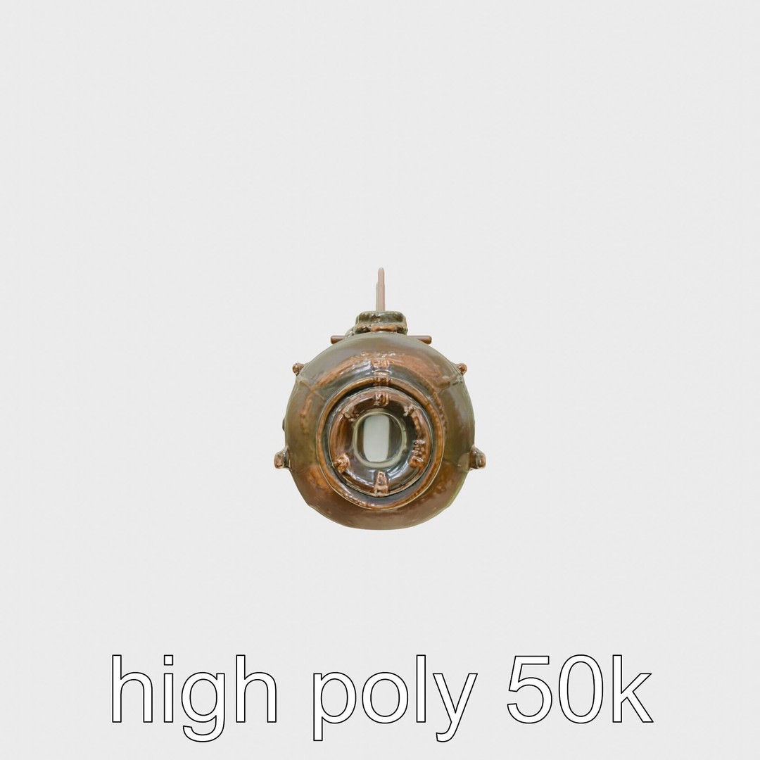 Vintage Submarine 3D Model – Low Poly PBR Game Asset, FBX - View 28