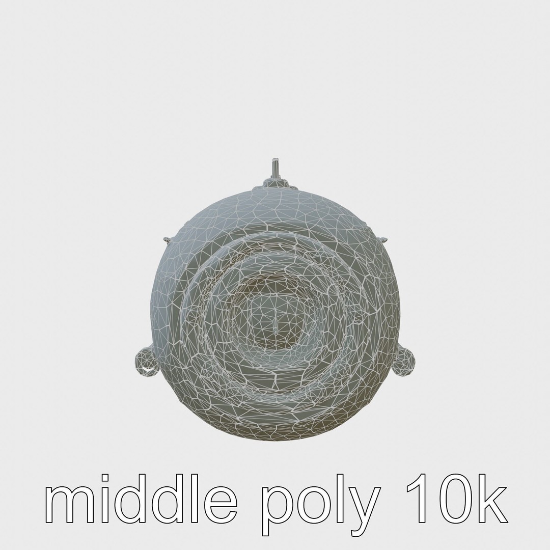 Vintage Submarine 3D Model – Low Poly PBR Game Asset, FBX - View 29