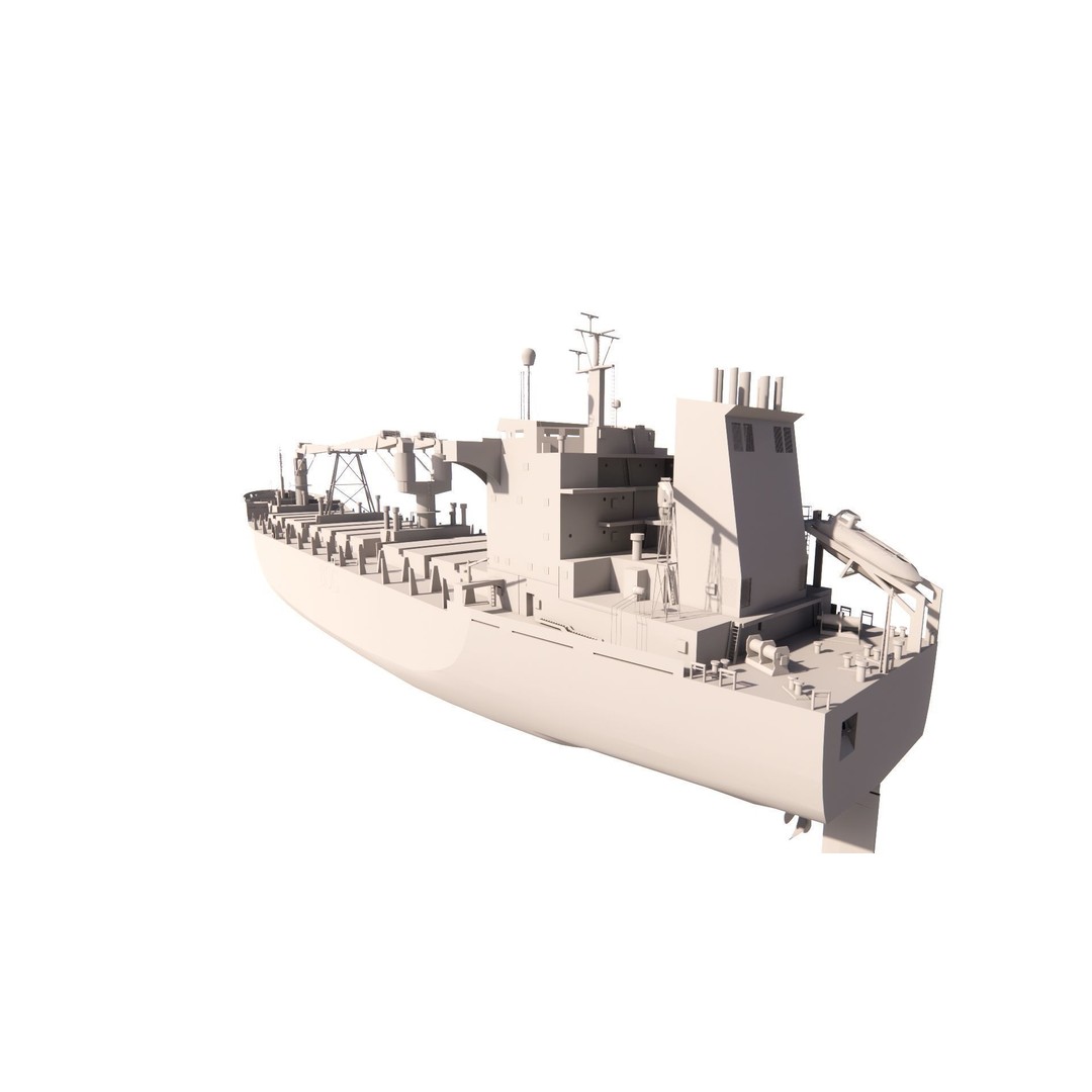 Bulk Carrier Ship 3D Model – Rigged Industrial Vessel, FBX & OBJ - View 11