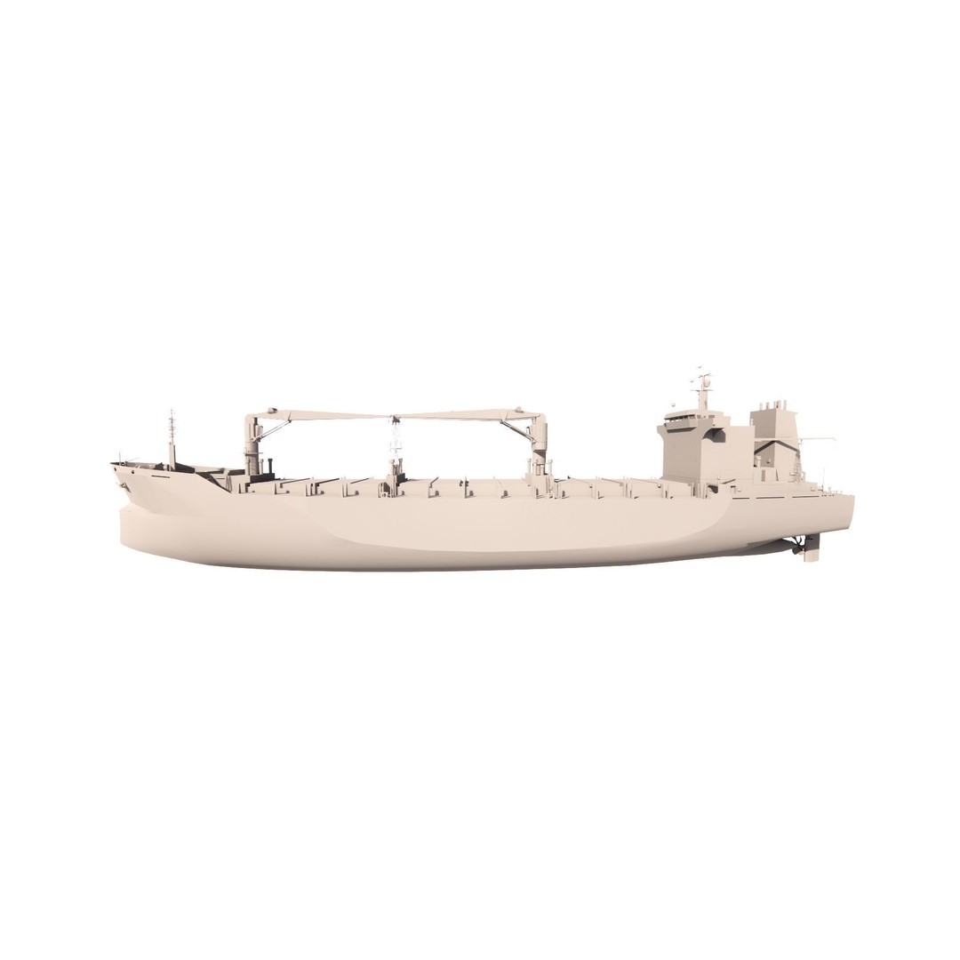Bulk Carrier Ship 3D Model – Rigged Industrial Vessel, FBX & OBJ - View 24