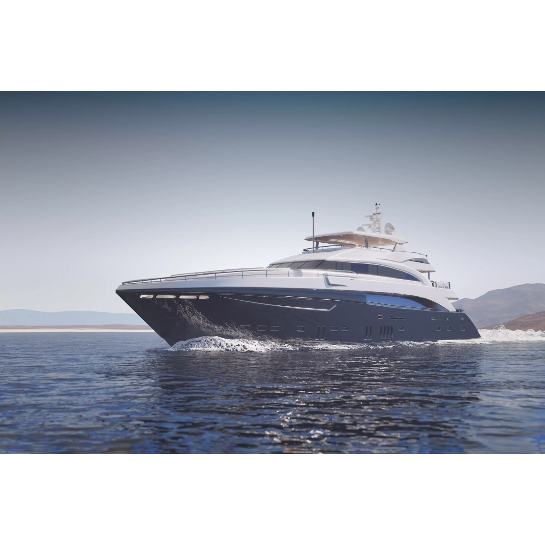 Large Luxurious Yacht 3D Model – Mid Poly Boat Asset, FBX, Blender - View 2