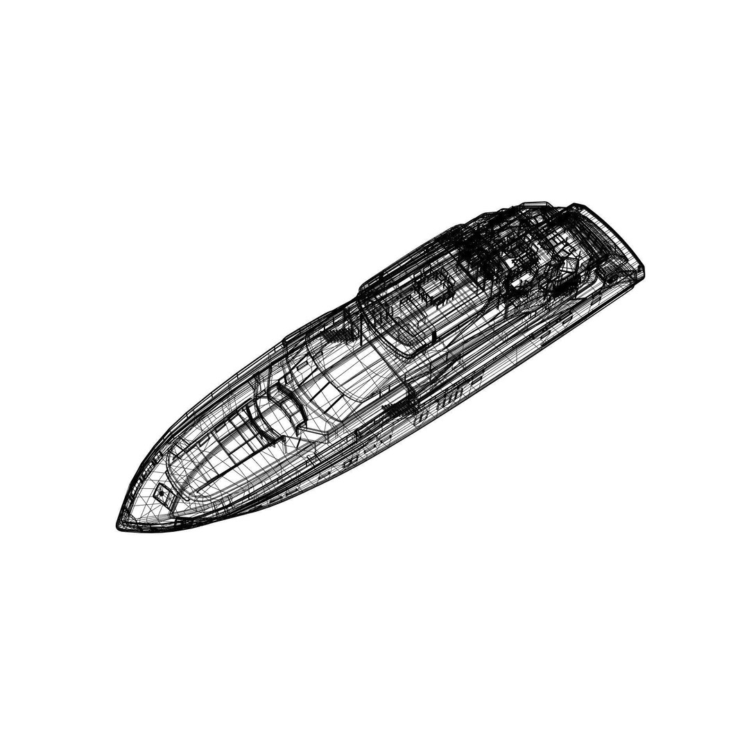 Large Luxurious Yacht 3D Model – Mid Poly Boat Asset, FBX, Blender - View 8