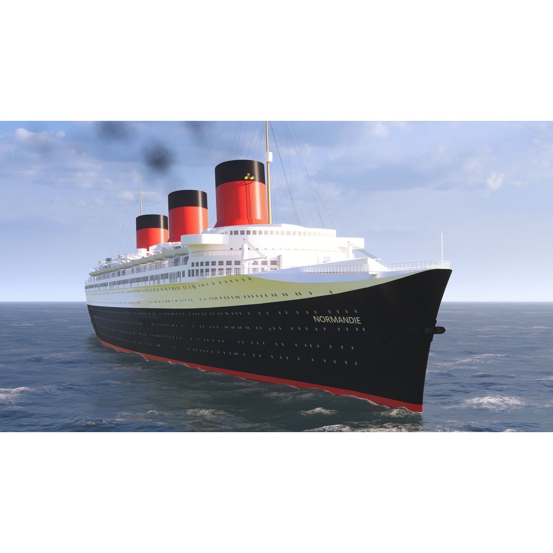 SS Normandie 3D Model – Historic Ocean Liner for SketchUp